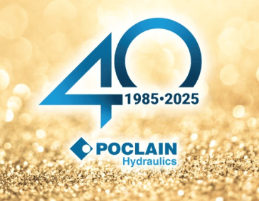 Poclain 40th anniversary banner